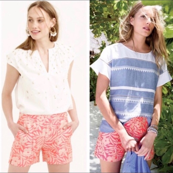 J Crew Pants - J. Crew Factory Coral Floral Women Shorts